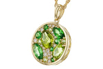 Allison Kaufman Peridot, Tsavorite & Diamond Necklace in 14K Yellow Gold, 2.37 ctw, alternate view