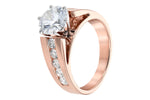 Allison Kaufman Diamond Engagement Ring Semi-Mount in 14K Rose Gold, 0.76 ctw, alternate view