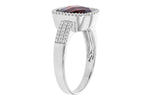 Allison Kaufman Garnet & Diamond Ring in 14K White Gold, 3.43 ctw, alternate view