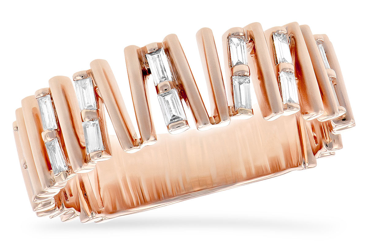 Allison Kaufman Diamond Wedding Band in 14K Rose Gold, 0.24 ctw (W2311)