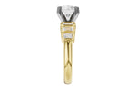 Allison Kaufman Fancy-Cut Diamond Engagement Ring Semi-Mount in 14K Yellow Gold, 0.92 ctw, alternate view