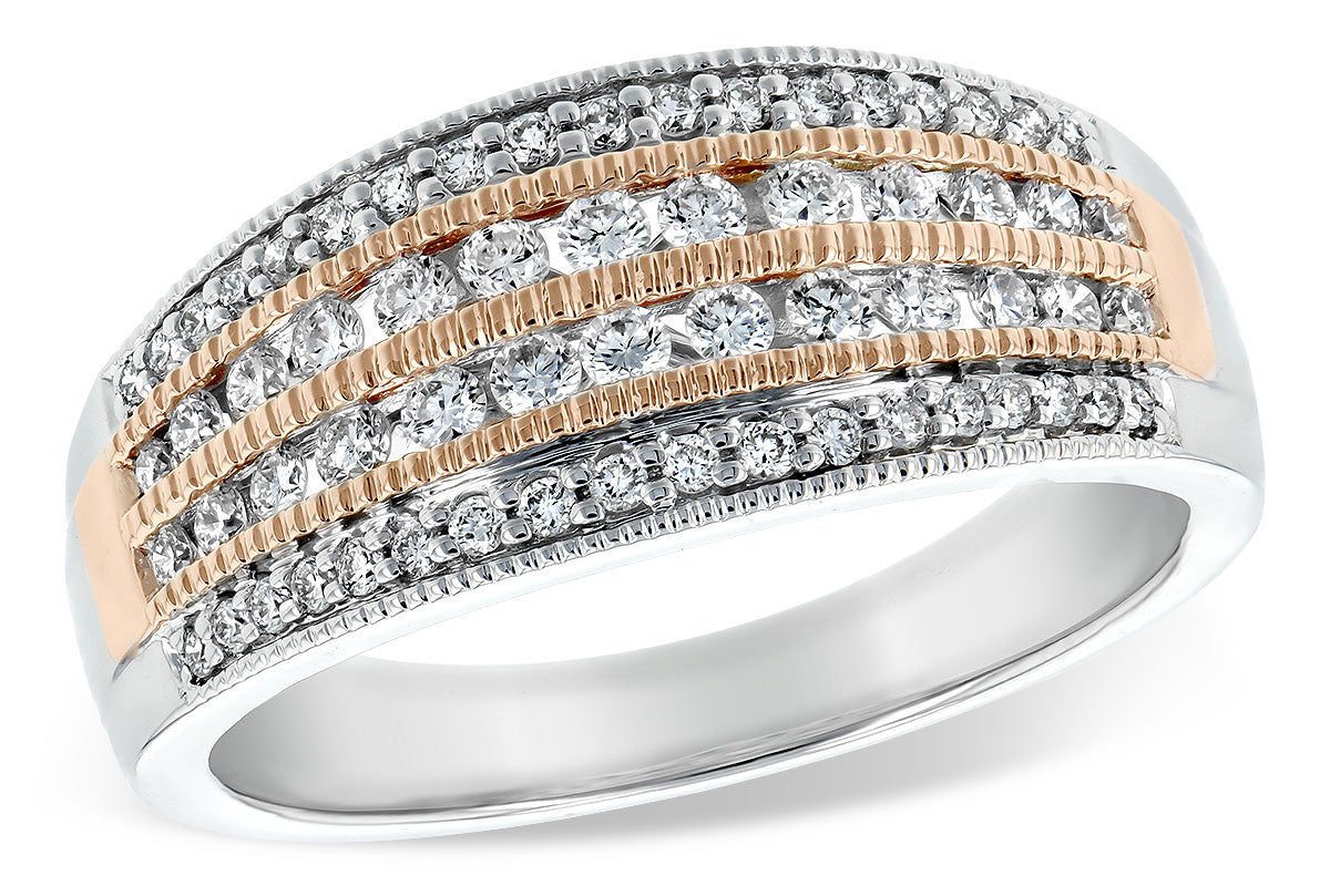 Allison Kaufman Diamond Wedding Band in 14K Two-Tone Gold, 0.50 ctw