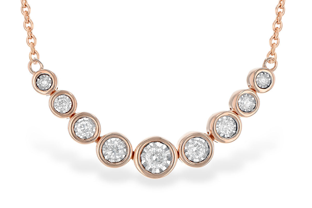 Allison Kaufman Diamond Necklace in 14K Rose Gold, 0.25 ctw (N8119)