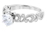 Allison Kaufman Diamond Engagement Ring Semi-Mount in 14K White Gold, 0.12 ctw (L7750), alternate view