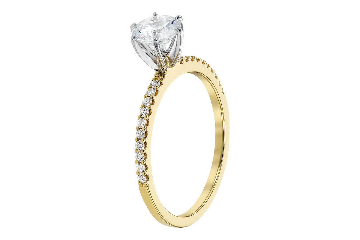 Allison Kaufman Diamond Engagement Ring Semi-Mount in 14K Yellow Gold, 0.16 ctw (L7615), alternate view