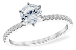 Allison Kaufman Diamond Engagement Ring Semi-Mount in 14K White Gold, 0.16 ctw (L7615)