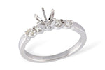 Allison Kaufman Diamond Engagement Ring Semi-Mount in 14K White Gold, 0.20 ctw (LR125-20)