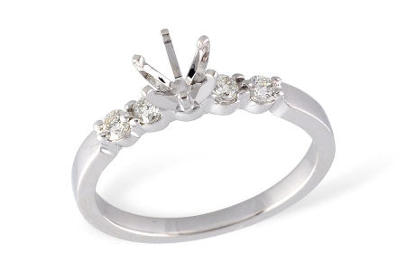 Allison Kaufman Diamond Engagement Ring Semi-Mount in 14K White Gold, 0.20 ctw (LR125-20)