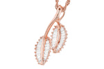 Allison Kaufman Baguette Diamond Necklace in 14K Rose Gold, 0.48 ctw, alternate view