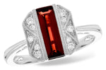 Allison Kaufman Garnet & Diamond Ring in 14K White Gold, 1.25 ctw