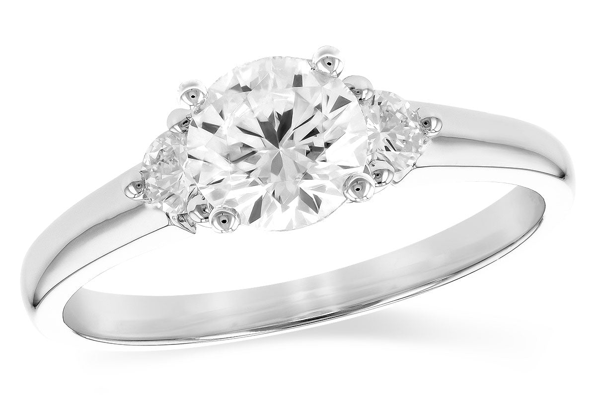 Allison Kaufman Diamond Engagement Ring Semi-Mount in 14K White Gold, 0.20 ctw (LR100-20)