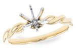 Allison Kaufman Engagement Ring Semi-Mount in 14K Yellow Gold (L7843)