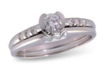 Allison Kaufman Diamond Bridal Set in 14K White Gold, 0.33 ctw (S8112)
