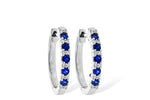 Allison Kaufman Sapphire & Diamond Earrings in 14K White Gold, 0.55 ctw