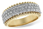 Allison Kaufman Diamond Wedding Band in 14K Yellow & White Gold, 1.00 ctw