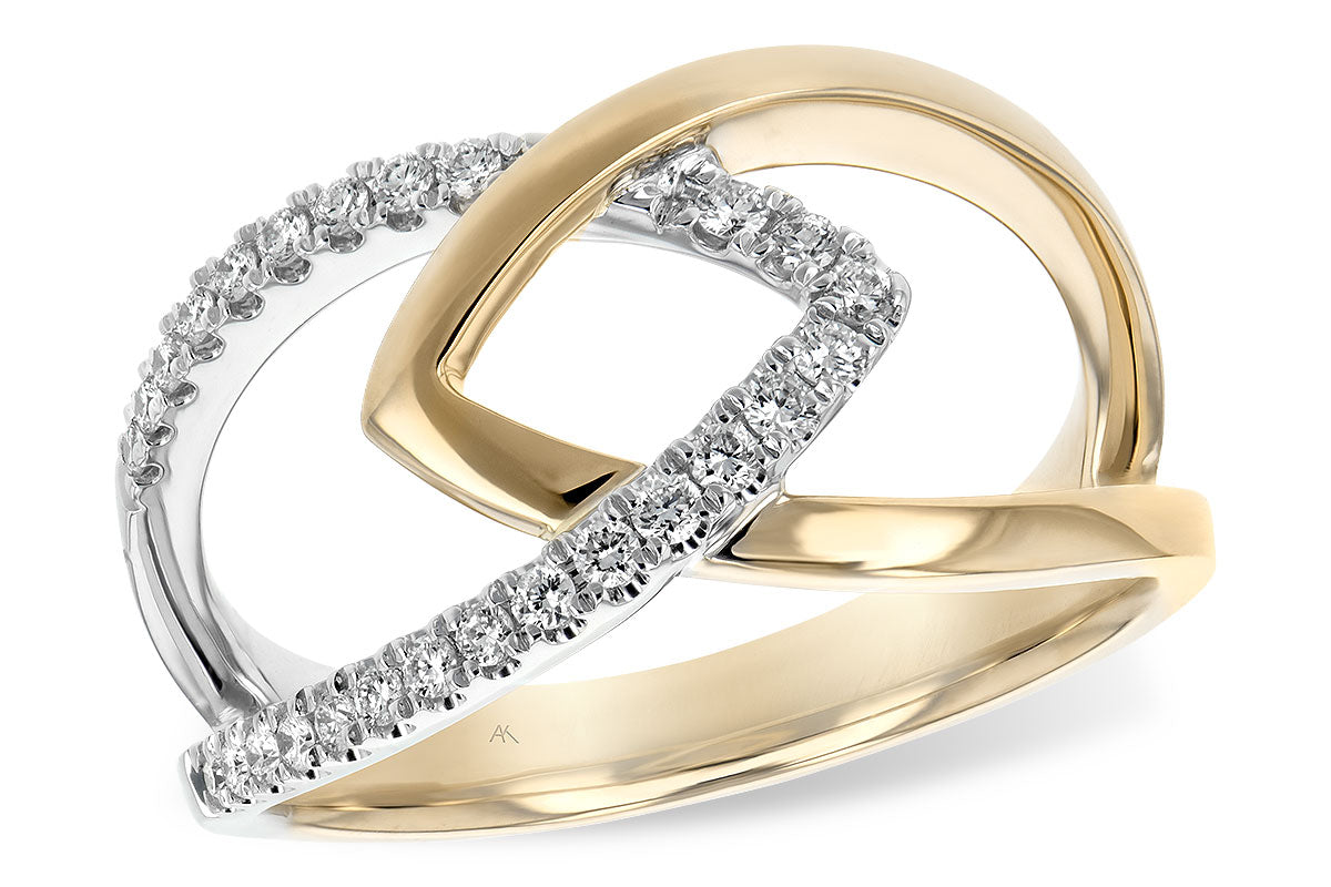 Allison Kaufman Diamond Ring in 14K Yellow & White Gold, 0.20 ctw (D5624)