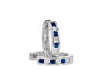 Allison Kaufman Sapphire & Diamond Earrings in 14K White Gold, 0.26 ctw (ER103-25), alternate view