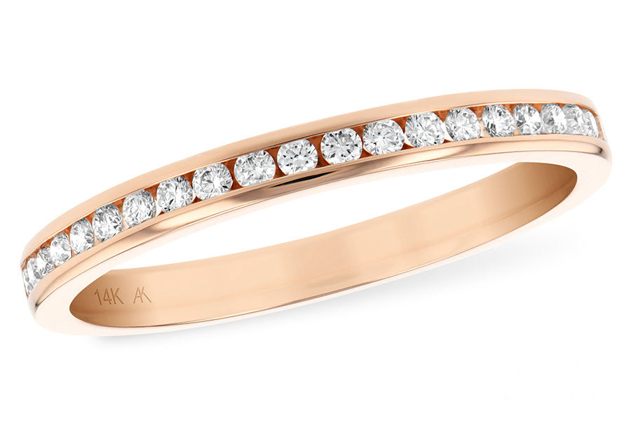 Allison Kaufman Diamond Wedding Band in 14K Rose Gold, 0.25 ctw (W1677)
