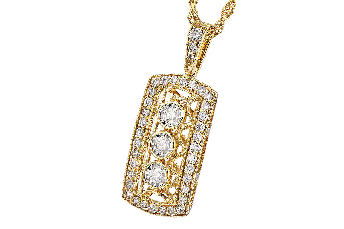 Allison Kaufman Diamond Necklace in 14K Yellow Gold, 0.40 ctw (N8283), alternate view