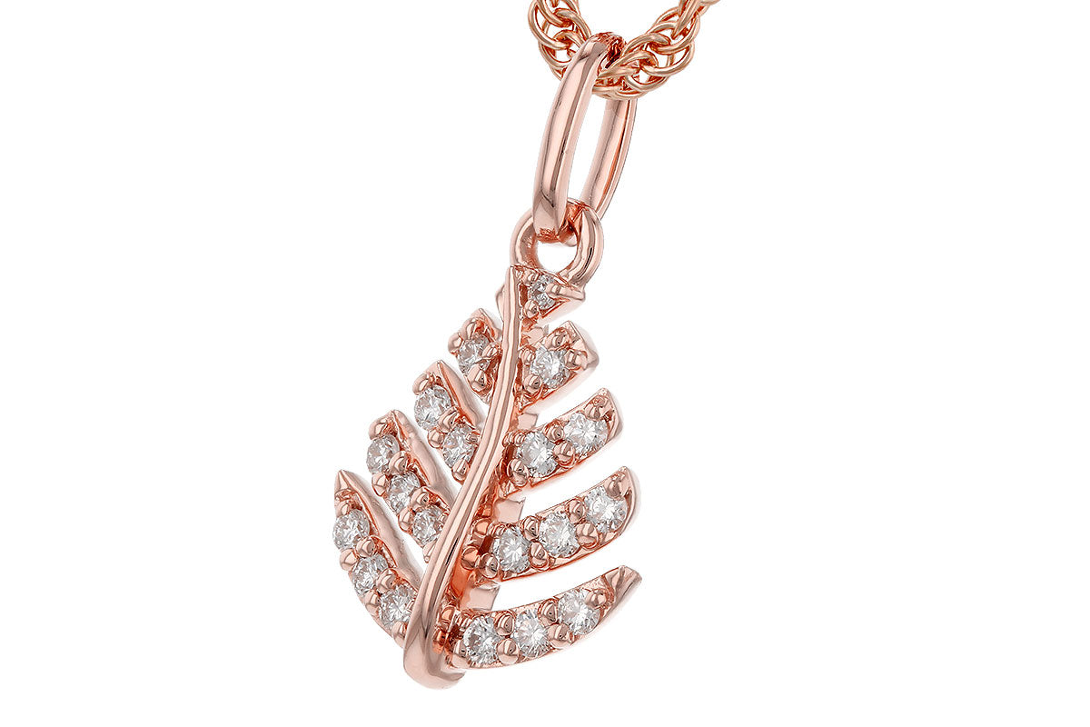 Allison Kaufman Diamond Necklace in 14K Rose Gold, 0.15 ctw (N8616), alternate view