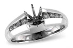 Allison Kaufman Diamond Engagement Ring Semi-Mount in 14K White Gold, 0.30 ctw (L7308)