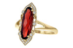 Allison Kaufman Garnet & Diamond Ring in 14K Yellow Gold, 2.70 ctw, alternate view