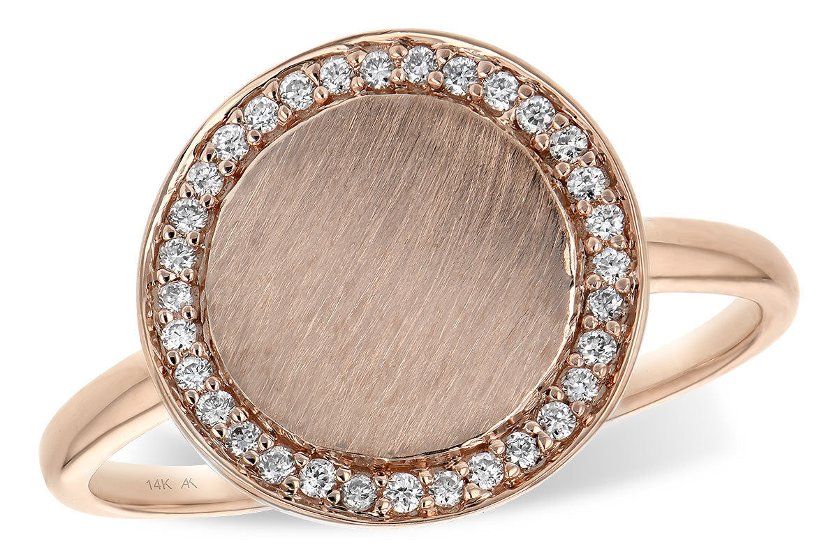 Allison Kaufman Diamond Ring in 14K Rose Gold, 0.12 ctw (D5641)