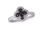 Allison Kaufman Black Diamond Ring in 14K White Gold, 0.48 ctw (D5359)
