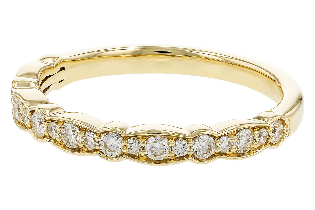 Allison Kaufman Diamond Wedding Band in 14K Yellow Gold, 0.32 ctw (W2563), alternate view