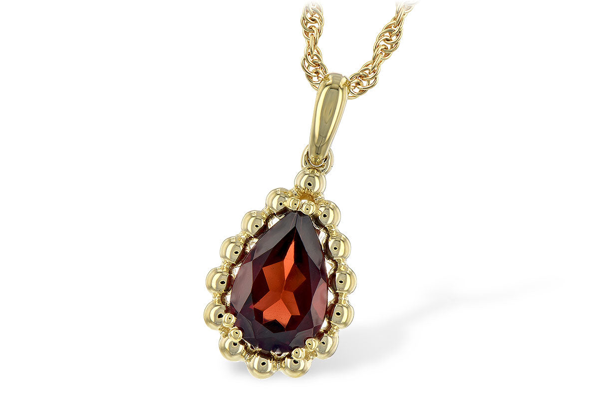 Allison Kaufman Garnet Necklace in 14K Yellow Gold, 1.38 ctw