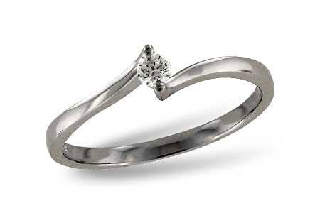 Allison Kaufman Diamond Ring in 14K White Gold, 0.08 ctw (D5060)
