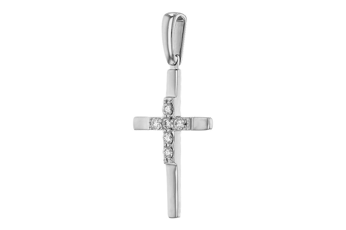 Allison Kaufman Diamond Pendant in 14K White Gold, 0.14 ctw, alternate view
