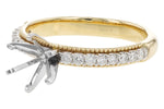 Allison Kaufman Diamond Engagement Ring Semi-Mount in 14K Yellow & White Gold, 0.24 ctw (L7872), alternate view
