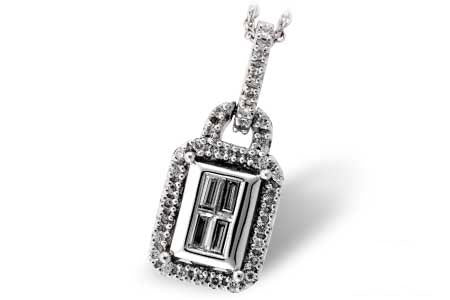 Allison Kaufman Diamond Necklace in 14K White Gold, 0.44 ctw