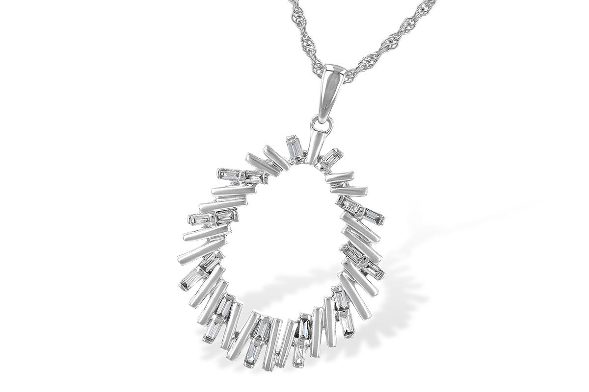 Allison Kaufman Diamond Necklace in 14K White Gold, 0.24 ctw (N8122)