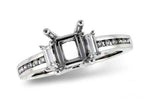 Allison Kaufman Engagement Ring Semi-Mount in 14K White Gold, 0.35 ctw