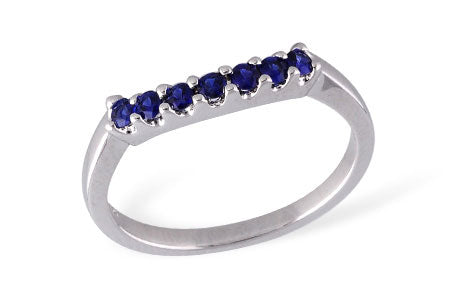 Allison Kaufman Sapphire Band Enhancer in 14K White Gold, 0.26 ctw