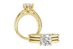 Allison Kaufman Diamond Engagement Ring Semi-Mount in 14K Yellow Gold, 0.04 ctw (L7919), alternate view