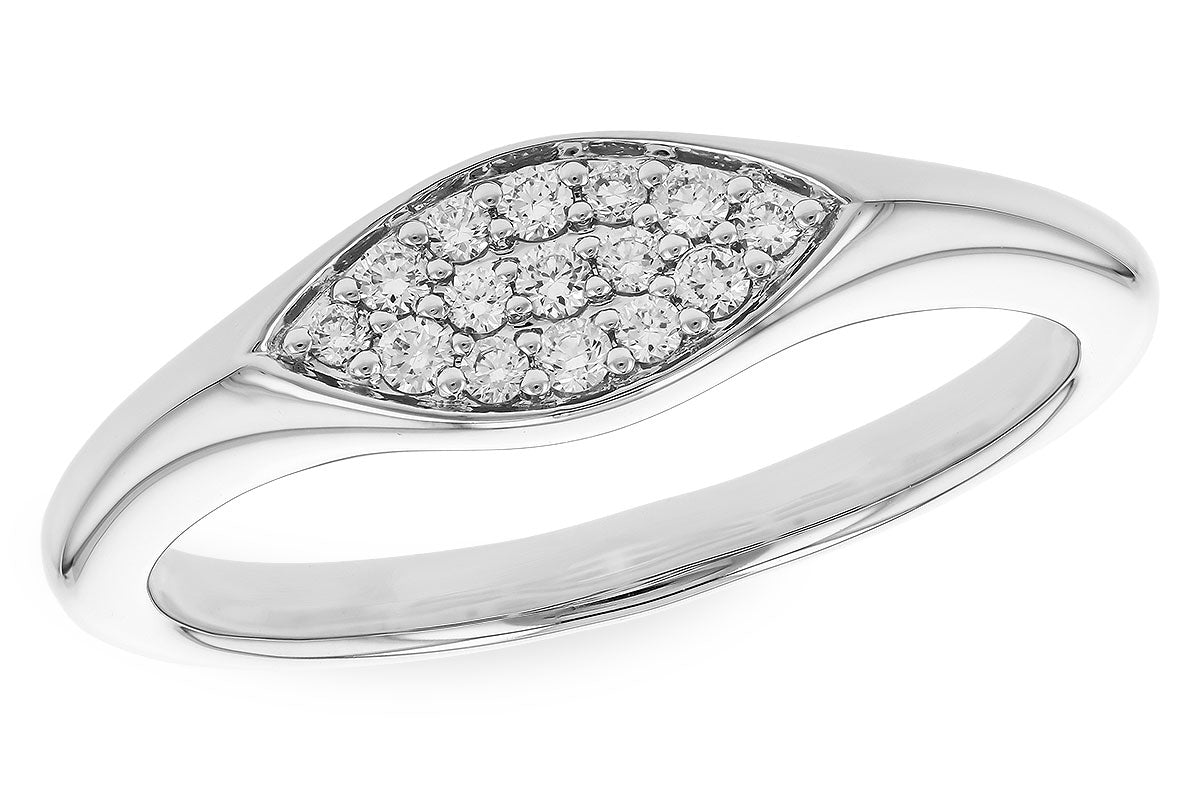 Allison Kaufman Diamond Ring in 14K White Gold, 0.14 ctw