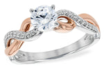 Allison Kaufman Diamond Engagement Ring Semi-Mount in 14K Yellow & White Gold, 0.09 ctw (L7539)