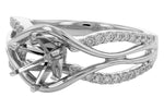 Allison Kaufman Diamond Engagement Ring Semi-Mount in 14K White Gold, 0.25 ctw (L7617), alternate view