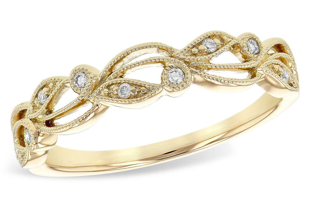 Allison Kaufman Diamond Wedding Band in 14K Yellow Gold, 0.06 ctw (W2362)