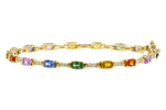 Allison Kaufman Sapphire & Diamond Bracelet in 14K Yellow Gold, 5.08 ctw