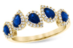 Allison Kaufman Sapphire & Diamond Ring in 14K Yellow Gold, 1.19 ctw