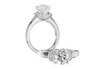 Allison Kaufman Diamond Engagement Ring Semi-Mount in 14K White Gold, 0.16 ctw (L7945), alternate view