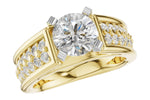 Allison Kaufman Diamond Engagement Ring Semi-Mount in 14K Yellow Gold, 0.70 ctw