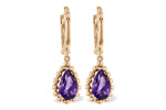 Allison Kaufman Amethyst Earrings in 14K Rose Gold, 1.40 ctw