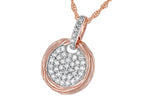 Allison Kaufman Diamond Necklace in 14K Rose Gold, 0.31 ctw, alternate view