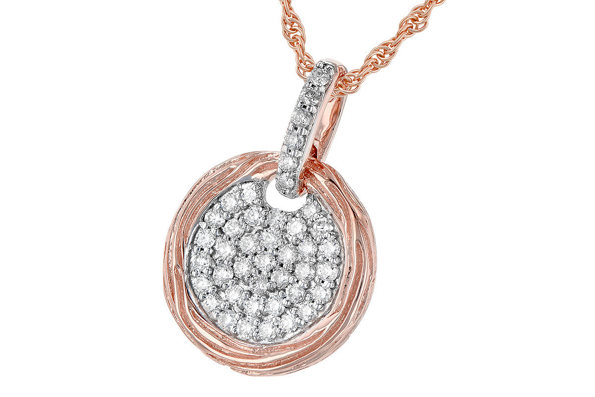 Allison Kaufman Diamond Necklace in 14K Rose Gold, 0.31 ctw, alternate view