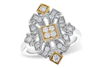 Allison Kaufman Diamond Ring in 14K Yellow & White Gold, 0.40 ctw (D5852)
